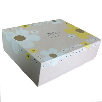 China Recycled Materials Handmade Paper Box Remove Lid Box Cosmetic Set Skincare Rigid Packaging With Blister Tray for sale