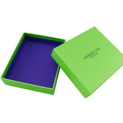 China Recycled Materials Lid And Base Embossing Pattern Wallet Box Rectangle Purse Gift Rigid Packaging for sale