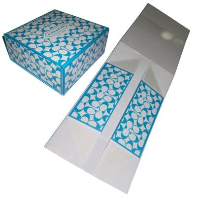 China Recycled Materials Recycled Eco-Friendly Space Saved Strong Hard Paper Printed Glossy Flat Foldable Packaging Box With Magnet Closure for sale