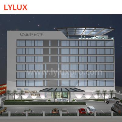 China Hot Assembly High Speed ​​Steel Prefab Building Five Star Sale Hotel , Resorts Building Design Master Plan LYHDE001 for sale