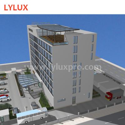 China Architecture Hotel Popular Design Building Prefab Resorts Hotel Designing 3D LYHDE004 for sale