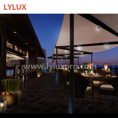 China Luxury resorts star hotel roof terrace steel construction top bar designed LYHDE014 for sale