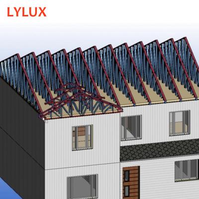 China Prefab villa residential building prefab building roof truss designed for sale