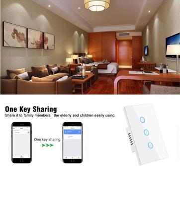 China CHSENTE Wifi curtain touch switch plus tuya wifi touch switch google home app voice control smart curtain switch for sale