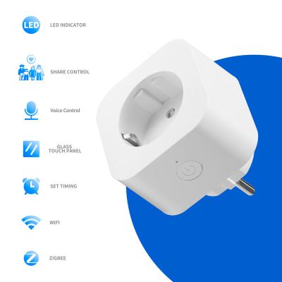 China 2021 Hot Sale Residential/Multi-Purpose 16A Socket Power Monitoring Smart Zigbee Socket EU Smart Type for sale