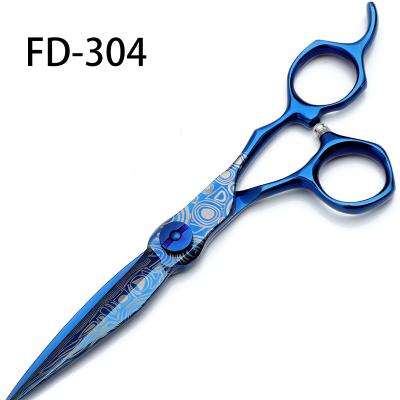 China FD-304 Flat Blue Professional Scissors Hair Clipper 6 Inch High Quality Flat Cutting Hair Salon for sale