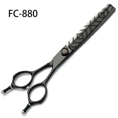 China FC-880 Black Sustainable Style Tooth Scissors Pet Tooth Scissors Professional Dog Scissors for sale