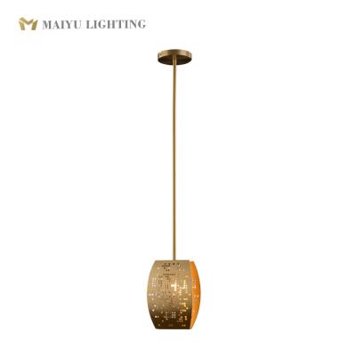 China New Contemporary Design Kitchen Bedroom Brass Modern Hanging Bedside Led Pendant Light for sale