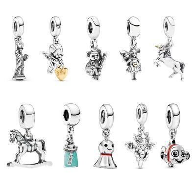 China CLASSIC 925 Sterling Silver Bracelet cartoon necklace jewelry pendant gift is very suitable for women's original DIY Pandorae wedding for sale