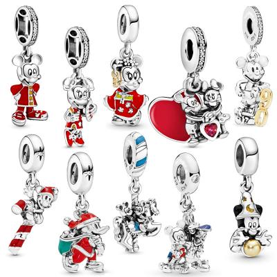 China Punk 925 Sterling Silver Bracelet DIY Necklace Jewelry Valentine's Day Gift Female Cartoon Pendant for sale