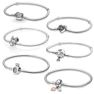 China Wholesale Charm S925 Sterling Silver Disney Bracelet CLASSIC Wholesale Women's Direct Selling Manufacturer Birthday Gift for sale