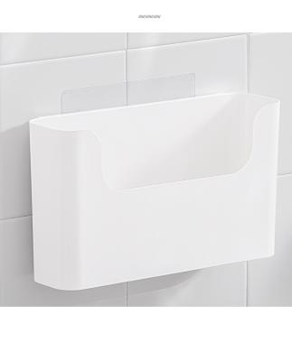 China New Wall Mounted Plastic Viable Sundries Storage Box Adhesive Suction Storage Box for sale