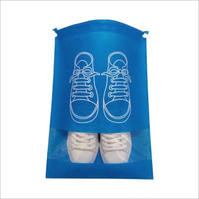 China Durable Custom Logo Printed Reusable Non Woven Dust Bag Drawstring Travel Shoes Bag for sale