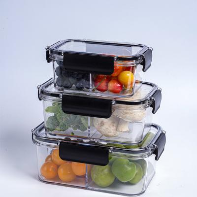 China Viable Transparent Food Grade PP Preservation Storage Box Rectangular Plastic Food Sealed Container for sale