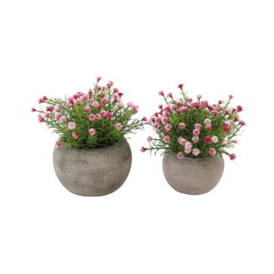 China Artificial Flowers Mini Artificial Wild Flower Art Decor Wholesale Artificial Bonsai for Home Decors for sale