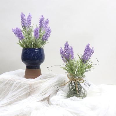 China Fashional Artificial Flowers Amazon Hot Sale Artificial Decoration Lavender Plants Plastic Lavender Flowers for sale