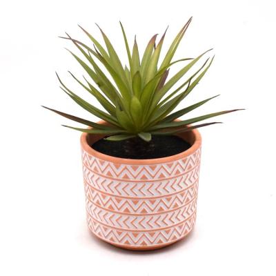 China High Level Modern Simulation Artificial Succulent Plants Potted In Mini Ceramic Fake Succulent For Home Decor for sale