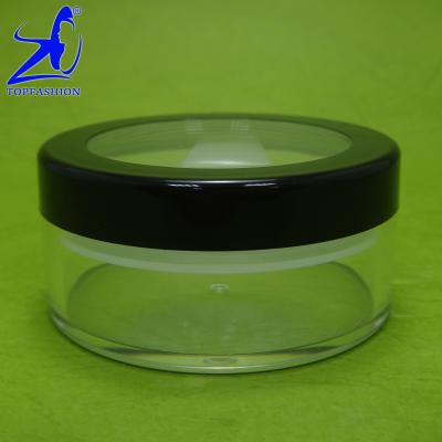 China High Quality Cosmetic Made in Black Plastic Pull Tab Seal Sticker On Sifter Rim Lid Loose Powder Jar W Taiwan Cosmetic Travel Size for sale