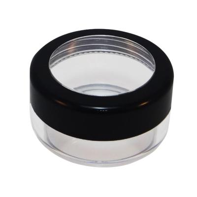 China 100pcs Cosmetic Made in Taiwan 40g Black Rim Acrylic Lid Plastic Beads Clear Cosmetic Container Finding Storage Jar Cosmetic Packaging for sale