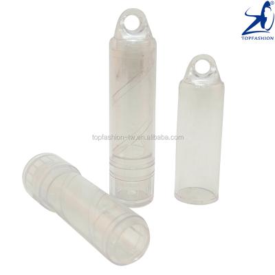 China 50pcs Cosmetics Empty 12.7mm Cup Size Wholesale Clear Lip Balm Container Lipstick Tube Packaging W Main Chain Holder for sale