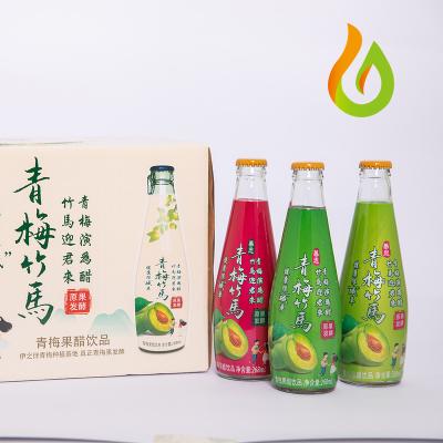 China 90 Day Diet Beverage Case Family Glass Bottle Full Natural Fermented Unmixed Green Plum Vinegar Organic for sale