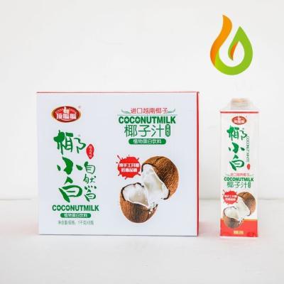 China 1L Flesh Thai Fresh Squeezed Box Coconut Juice Drink / Daily Drinks for sale