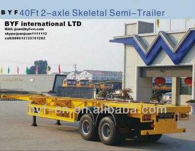 China Trailer parts container tipper semi trailer with fuwa 2 axle for sale