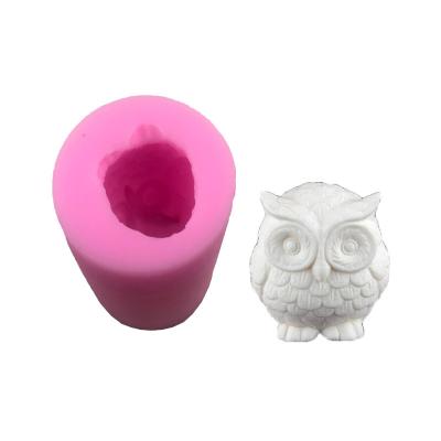 China Viable 3D DIY Craft OWL Silicone Fondant Mold Resin Mold Cake Candle Soap Making Mousse Cake and Chocolate Mold for sale