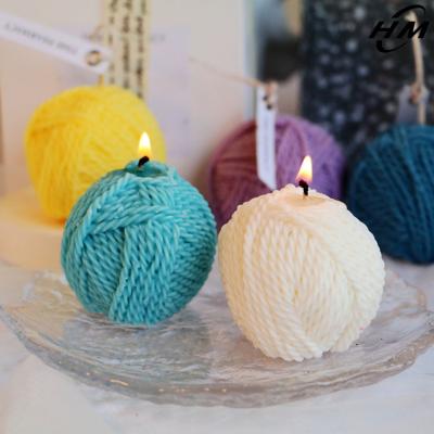 China Yarn Silicone Fondant Mold Resin Mold DIY Amazon Craft 3D DIY Hot Selling Ball Chocolate Candle Candle Mold for sale