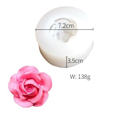 China High Temperature Durable 3D Rose Flower DIY Cake Mold Silicone Fondant Chocolate Mold Durable And Baking Decoration for sale