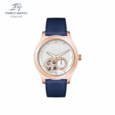 China 007 Ruffles Rose Gold Sapphire Stainless Steel Japanese Mechanical Waterproof 50m Lady's Day/Date Couple's Watch Mechanical for sale