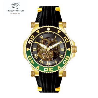 China Newly theme custom 007 watch factory J081 design gold mechanical men's watches for sale