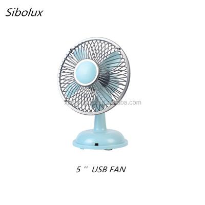 China 2 In 1 Mini Swing 2 Battery Or Speeds USB Fan Air Cooling Wide Setting 5 Inch USB FAN Portable Table for sale