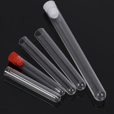 China 12*60/12*75/12*100/13*78/ 13*100/15*100/16*100/ 16*150Mm Ps Plastics Test Tube With Lids Medical Test Tubes for sale