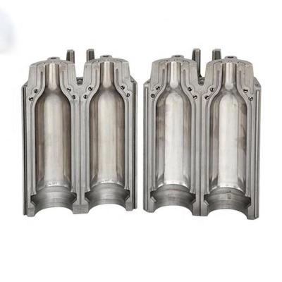 China Mould Life 300000-500000 Shots 2 Cavity Price Plastic Blowing Bottle Mould For Pet Bottle Blowing for sale