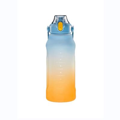 China Large Volume Gradientcolor Water Bottles With Custom Logo Sublimation Water Bottle Water Bottle With Straw for sale