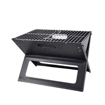 China Factory Direct Sales Notebook BBQ Charcoal Barbecu Outdoor Portable Black Grill Easily Assembled for sale