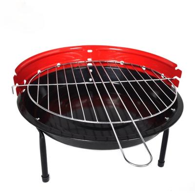 China Factory Outlet Easily Assembled Easily Assembled Single Round Outdoor Barbecue Grill Single Table Top Charcoal Grill for sale