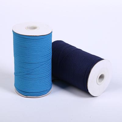 China Pound Polyester Flat Knitted Elastic Band 9mm Multicolor Elastic Wholesale 3mm 6mm Elastic for sale