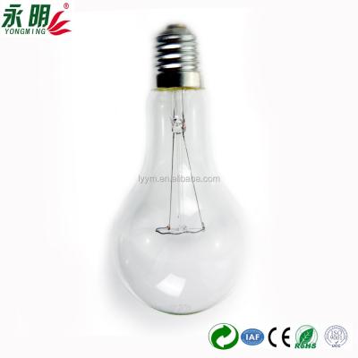 China 500w incandescent iron light clear bulb for sale