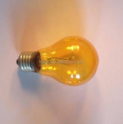 China Decorative incandescent lamp bulb 25w a60 glass bulb colored light bulb for sale