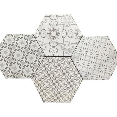 China Foshan Modern Wholesale Ceramic Interior Hex Decorative Tile Matt Surface Tile Water Resistance Indoor for sale