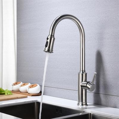 China Modern Single Handle Pull Down Kitchen Faucet With Dual Function Sprayhead (Delivery From USA Warehouse) for sale