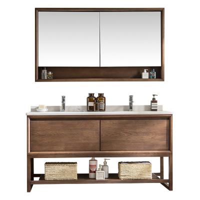 China Modern Cheap Custom Made Bathroom Vanity Vanities Double Sink Bathroom Cabinet Double Sink for sale