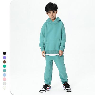 China Kid Boys Girls Quality Winter Cotton Fleece Breathable Hoodie Sets Little Baby Boy Clothing Sets 4 To 12 Years Baby For Kids Boys Girls for sale