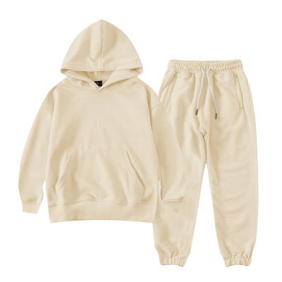 China High Quality Breathable Custom Hooded 100% Cotton Vendors Kids Sweatsuit Basic Drop Without Any Logo For Kids Girls Children for sale