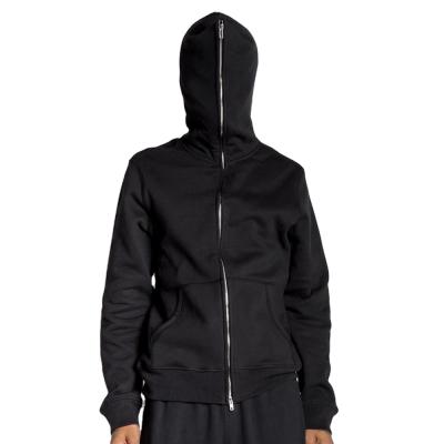 China Anti-Wrinkle Autumn Winter Customize Plain Hoody 500 GSM Terry Heavyweight Oversized Full Face French Zip Hoodie For Men for sale