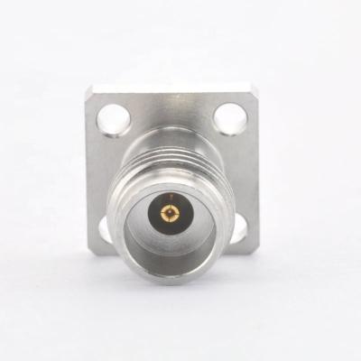 China 2.4mm Female Connector, 4 Hole Flange Type DC to 50GHz, Isolator Through Wall, 2.4mm 4 Hole Female Flange Connector 97-02-9F7-019 for sale