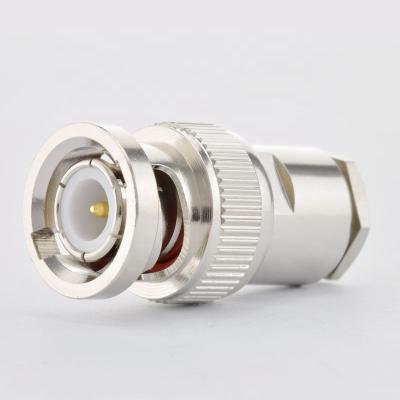 China Male Flange LMR195 RG58 , BNC Connector Microwave Crimp RG58 4GHz BNC for sale