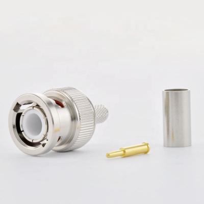 China 4GHz BNC Male Connector Crimp RG58 LMR195 10-03-1M18-003 for sale